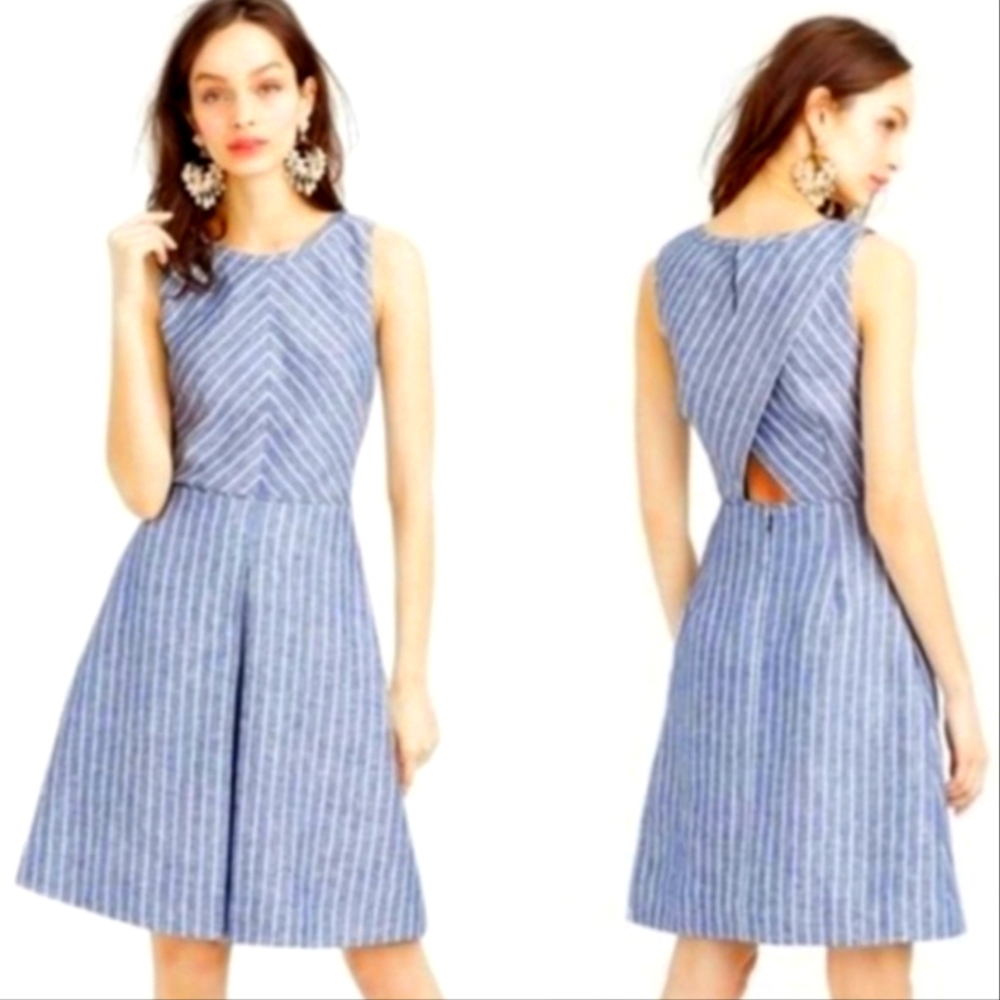 J. Crew chevron striped dress